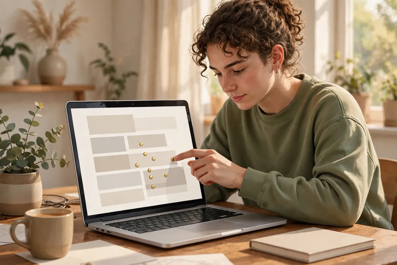 Student adding Harvard in-text citations to an essay on a laptop